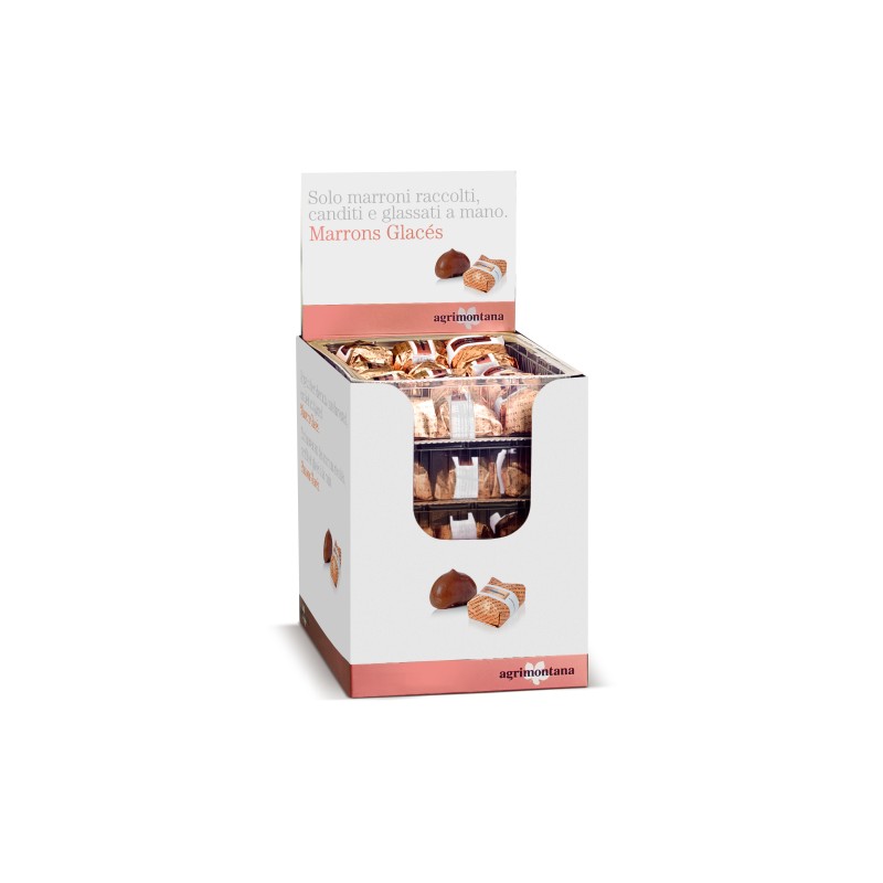 Presentoir de comptoir - 65 Marrons glacés monoportion 00197